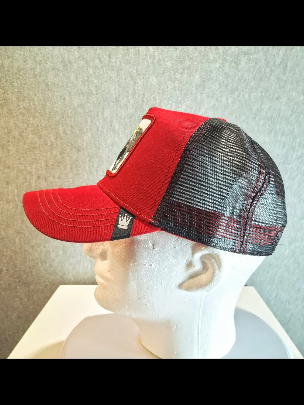 Red Raging Bull Embroidered Bull Patch Baseball Cap